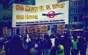 SF - No war in Iraq protest