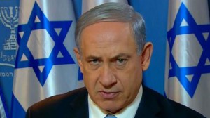 Netanyahu glares