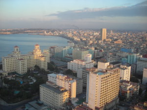 National Hotel and the Malecon in Havana, Cuba.