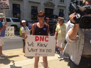 DNC We Know What You Did #WikiLeaks Liberation photo: Jane Cutter