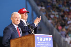 Jeff Sessions and Donald Trump 