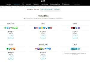 Portuguese ISP MEO charges extra to access common websites.