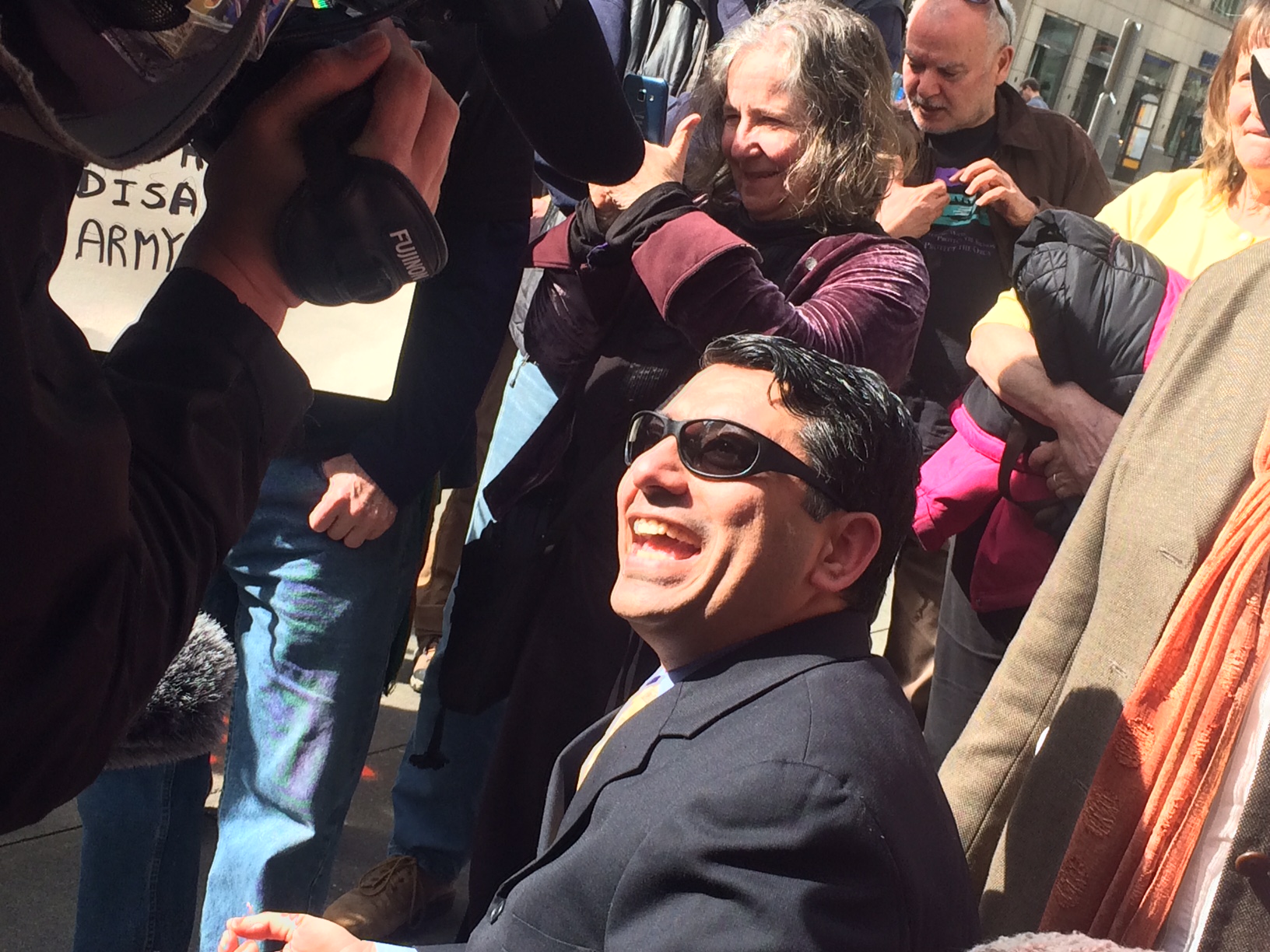 Zahid Chaudhry after court appearance, March 12, Seattle. Liberation photo: Jane Cutter