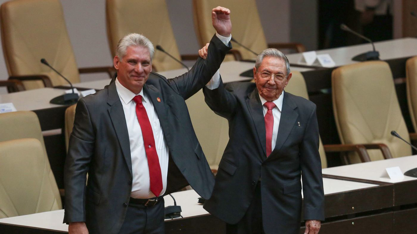 Miguel Díaz-Canel Bermúdez and utgoing president Raúl Castro. Photo: Adalberto Roque
