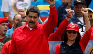 President Nicolás Maduro and “First Combatant” Cilia Flores on re-election campaign tour across Venezuela.