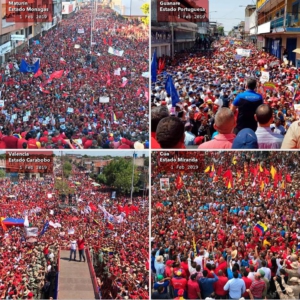 También se llevaron a cabo importantes manifestaciones a favor del gobierno en Maturín, Guanare, Valencia y Cúa el 1 de febrero de 2019.