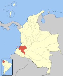 Map of Colombia showing Cauca. Credit: Shadowxfox [CC BY-SA 4.0)