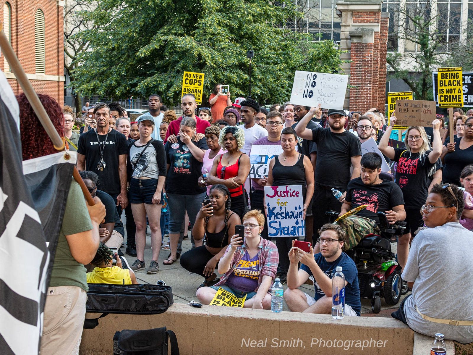 Protesters in Indianapolis on July 25 against police violence. Photo by Neal Smith.