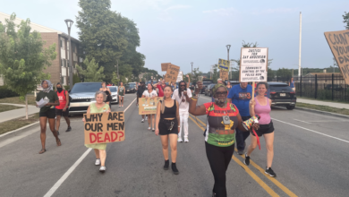 Protesters march in support of Jay Anderson Jr. who was killed by ex-Wauwatosa police officer Joseph Mensah. Liberation photo