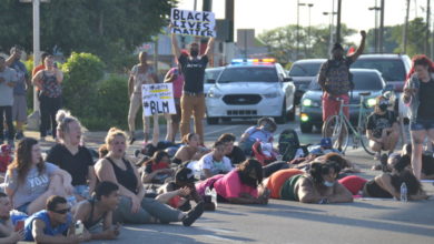 Protesters demand justice in Indianapolis. Liberation photo