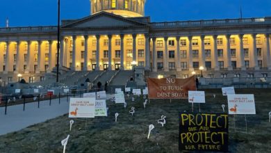 Photo: Organizers stage ghost rally at the Utah State Capitol on January 18th, the opening day of Utah's legislative session. Liberation News