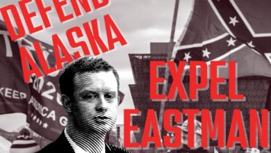 Flyer for the Expel Eastman campaign.