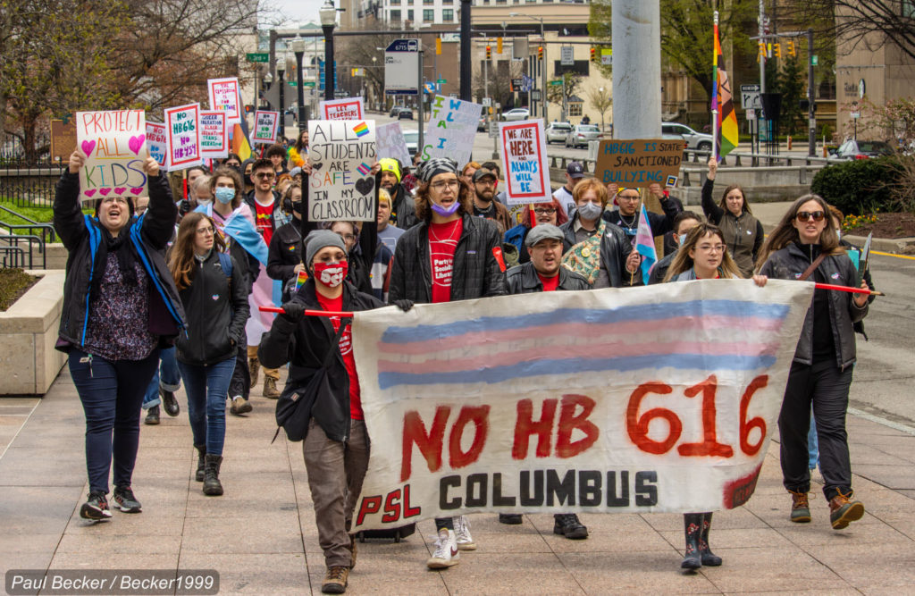 Protesters march in opposition to HB616 in Columbus, Ohio. Photo credit: Paul Becker