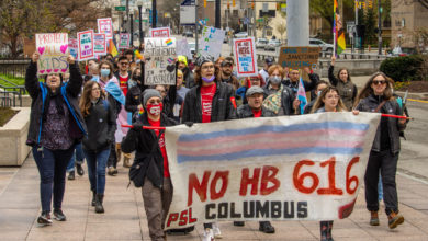 Protesters march in opposition to HB616 in Columbus, Ohio. Photo credit: Paul Becker