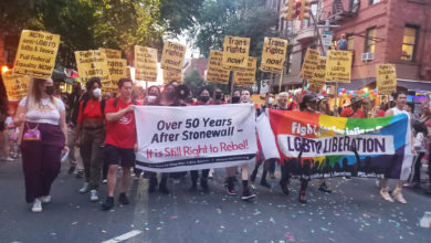 ANSWER and PSL at Brooklyn Pride. Liberation photo.