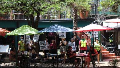 San Antonio passes part of the GRACE Act after weekly demonstrations, including protests in the city's Riverwalk district, in support of reproductive health care. Liberation photo
