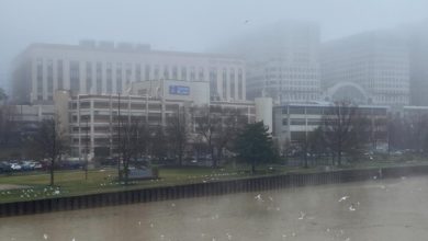 The Sherwin-Williams headquarters overlooks the Cuyahoga River. Liberation photo